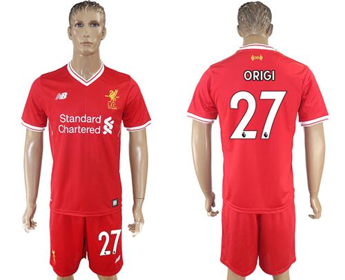 Liverpool #27 Origi Red Home Soccer Club Jersey - Click Image to Close